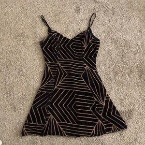 Silence + Noise Burnout Velvet Geometric Dress